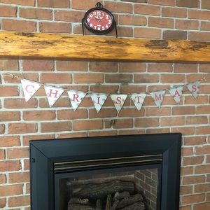 Metal Christmas banner sign